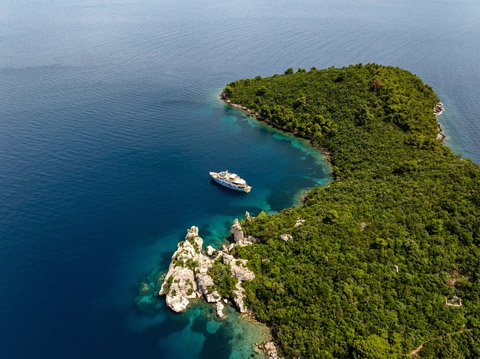 Aerial — At Anchor